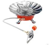 Estuva de gas portátil para camping, estufa de camping especializada para mochileros with piezoeléctrico encendido soporte estable resistant to Viento para acampar Y