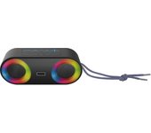 Ostark Altavoz potente portátil con luz LED de color, Hay volumen alto y graves potentes, IP65 Impermeable 3.7v 3000mAh, TF card, FM radio