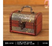 Wooden crystal packaging box Hot-selling antique retro wooden box Green stone Yuan Datou jewelry storage box