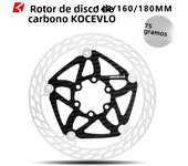KOCEVLO Carbon Fibre Bike Disc Brake Rotor Ultralight 75g 140/160/180MM 6 Bolts MTB Road Bicycle Brake Rotor Parts