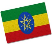 MERCHANDMANIA PUZZLE PEQUEÑO TAMAÑO APROX. A5 DE 80 PIEZAS bandera etiopia pais gobierno etíope rompecabezas puzle para adulto