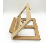 MEJORADA Caballete Atril de Escritorio Maletín de Madera, Soporte Ajustable para Libros y Tablet (Natural, 28 x 19cm)