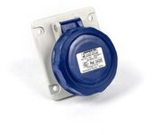 Base empotrar con salida inclinada 10° 2P+T 16A 230V IP67 Famatel 24230