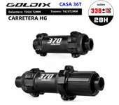 GOLDIX R370 24H/28H Ratchet 36T Gravel Road Bike hub Center Lock Disc Brake QR/THRU 135mm 142mm for SHIMANO HG SRAM XDR
