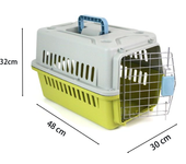 Transportin rigido para mascotas, jaula para perros o gatos transpirable con asa, rejillas metalicas de aireacion, jaula para viajes, autocaravana, uso interiores o exteriores.