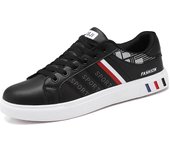 Men's Casual Sports Shoes for Men Lightweight PU Leather Sneakers  Breathable Mens Flat WhiteTennis Shoes