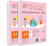 Paquete de folios A3 de 100gr con 500 Hojas Blancas, Papel Multifuncional para Uso Escolar y Entornos Laborales. Ideal con impresoras láser, de inyección o fotocopiadoras - Ofituria