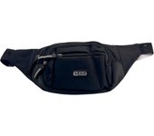 Riñonera Hombre Negro Simple Minimalista Ajustable Camping Fiesta