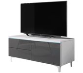 Mueble TV Nashville 119 , Muebles ES, LED, White, 100 x 43 x 45cm