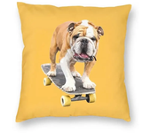 Home Pillowcase Office Decor Cushion Cover English Bulldog Print Pattern