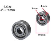 10-100pcs Ball Bearings 608zz 623zz 625zz 626zz 685zz 688zz 608zz Deep Groove Carbon Steel For Skateboard Roller Skate Bearings