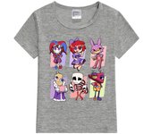 The amazing digital circus T-Shirts Children Short Sleeve Boys Girls Cartoon Pomni Tops Casual Clothes Spring Summer