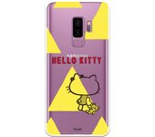 Funda original compatible con Samsung Galaxy S9 Plus - Hello Kitty triangulos amarillos