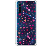 Funda original compatible con Oppo A91 - Reno 3 - Corazoncitos de colores