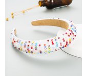 Handwoven Crystal Hair Bands From Europe And America, Women's Baroque Sponge Thickened Headband, Simple Hair Accessories