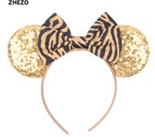 Disney Mickey Mouse Oor Hoofdbanden Frozen Elsa Anna Strik Pailletten Hoofdband Kids Party Cadeau Kinderen Diy Haaraccessoires