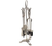 WANDERLUST DECO Set 5 herramientas para la chimenea de metal negras