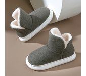 Zapatos de invierno de algodón para el hogar para mujer, botas de algodón antideslizantes con suela gruesa para oficina, calentadores de pies para parejas, botas de algodón para el hogar para hombre, invierno
