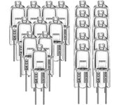 20 Pcs G4 Halogen Bulbs,20w 12v Halogen Light Bulbs 2 Pin Clear Lamp Bulb,for Cooker Lighting,signa