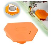 Guía de costura magnética para máquina de coser, guía de costura multifuncional poligonal, guía de dobladillo con escala, accesorios universales para máquina de coser, pie guía de costura (3 piezas)