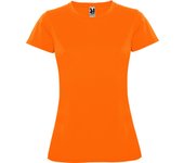 Camiseta Deporte Entallada Manga Corta para Mujer Roly Montecarlo , Poliéster Piqué, 150g/m²