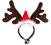 Christmas Dog Supplies Elk Reindeer Antlers Headband Santa Hat Pet Christmas Cool Dog Costume Cute Headwear Accessories