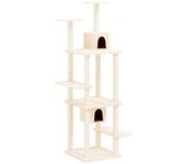 Rascador para Gatos con postes de ISAL Crema 176 cm