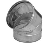 DINAK Codo Inox 304 45º 110mm para Chimenea