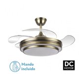 Ventilador DC Ibe 72W Cuero 3 Aspas FABRILAMP 165291414