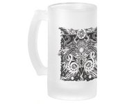 MERCHANDMANIA JARRA CERVEZA CRISTAL azathoth hp lovecraft pesadilla la llamada de cthulthu esmerilada esmerilado 500ml