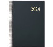Agenda 2024 segovia espiral día página 14 x 20 cm. color negro catalan dohe 12735 - 24