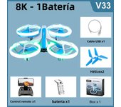 4DRC V33 Drones 8K 4K HD Camera RC Drone with Altitude Hold and Headless Mode RC Quadcopter with LED Light Gift Toy for Kids