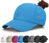 Gorra de béisbol para mujer, gorra para el sol con cola de caballo, gorras de golf para mujer, gorras ajustables con diseño entrecruzado