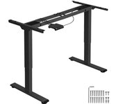 Tectake - Estructura eléctrica y ajustable en altura para mesa Melville 110-168 x 60 x 70-119 cm  Estructura eléctrica para mesa de diseño moderno  Altura ajustable de forma continua  Anchura ajustable de forma continua