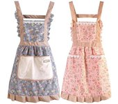 delantales florales para mujer, delantales florales con bolsillos para cocina, aptos para cocinar y hornear (color aleatorio).