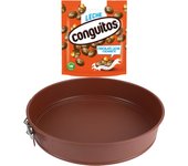 Pack repostería:CONGUITOS LECHE DOYPACK 220G+Molde tarta 26x6.5cm acero agros