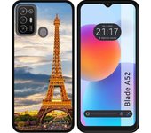 Funda Silicona para ZTE Blade A52 diseño Paris Dibujos