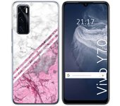 Funda Silicona para Vivo Y70 diseño Mármol 03 Dibujos