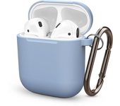 Soft Silicone Earphone Case for AirPods 1st 2nd generation Case Anti-Scratch Headphone AirPods 2 Case with Hook Buckle Ear Pads