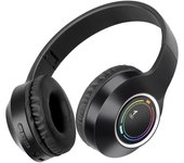Auriculares Auriculares inalámbricos Bluetooth, micrófono incorporado, luz LED, cancelación de ruido