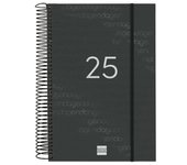 AGENDA 2025 BASIC YEAR E11 165X242MM DIA PAGINA NEGRO FINOCAM 742076025