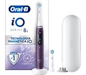 Oral-B iO 8S cepillo eléctrico violeta con 2 cabezales y 1 estuche de viaje diseñado por Braun