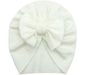 Gorro de bebé con lazo de doble capa de nuevo estilo de otoño e invierno europeo y americano, gorro tipo jersey para bebé, gorro indio, gorro para niños, 18*21 cm, negro