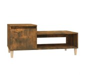vidaXL Mesa de centro madera contrachapada 100x50x45 cm Blanco, Negro, Blanco brillante Mesita de Salón o Comedor o Auxiliar Mesa de Café Meuble Salón