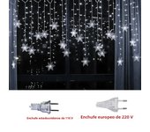 3.5M Christmas Lights LED Fairy String Lights Snowflake Curtain Garland Waterproof For Holiday Party Xmas Decoration 2024