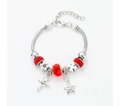 Star Love Key Element Zircon Crystal Pendant for Women's Fashion Pandora Series Beaded Charm Jewelry Gift Banquet Party Bracelet