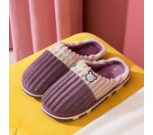 Zapatillas de casa cálidas para hombre y mujer, zapatos informales peludos, antideslizantes, suela suave, cómodas, toboganes para dormitorio interior, Invierno