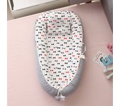 Almohada para bebé con diseño de panal, transpirable, plegable, lavable, portátil, para cama de bebé, relajante, biónica, colchón de viaje