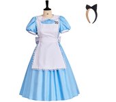 Disfraz de cosplay de Alicia en el país de las maravillas para adultos, disfraz de sirvienta de anime japonés, disfraz de rol de Halloween