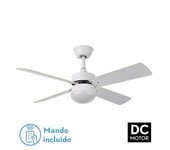 FABRILAMP Ventilador de Techo DC Sofia 2xe27 Blanco 4 Aspas Blanca Haya - Eficiente y Versátil